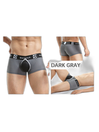 2-pack Men's Sexy Detachable Curled Cup Snap Hip Boxer Briefs