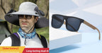 Outdoor Wide Brim Sun Hat With Solar Fan Wide Brim Solar Fan Outdoor Fishing Hat Solar USB Charging Solar Powered Hat Adjustable