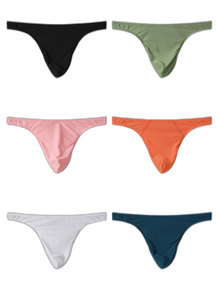 3 Pack Men's Low-Rise Performance Thong - Breathable Mesh & Smooth Fabric