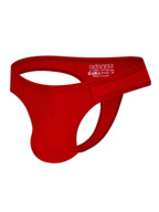 2-pack Men's Ribbed Low-rise Solid Color Thong