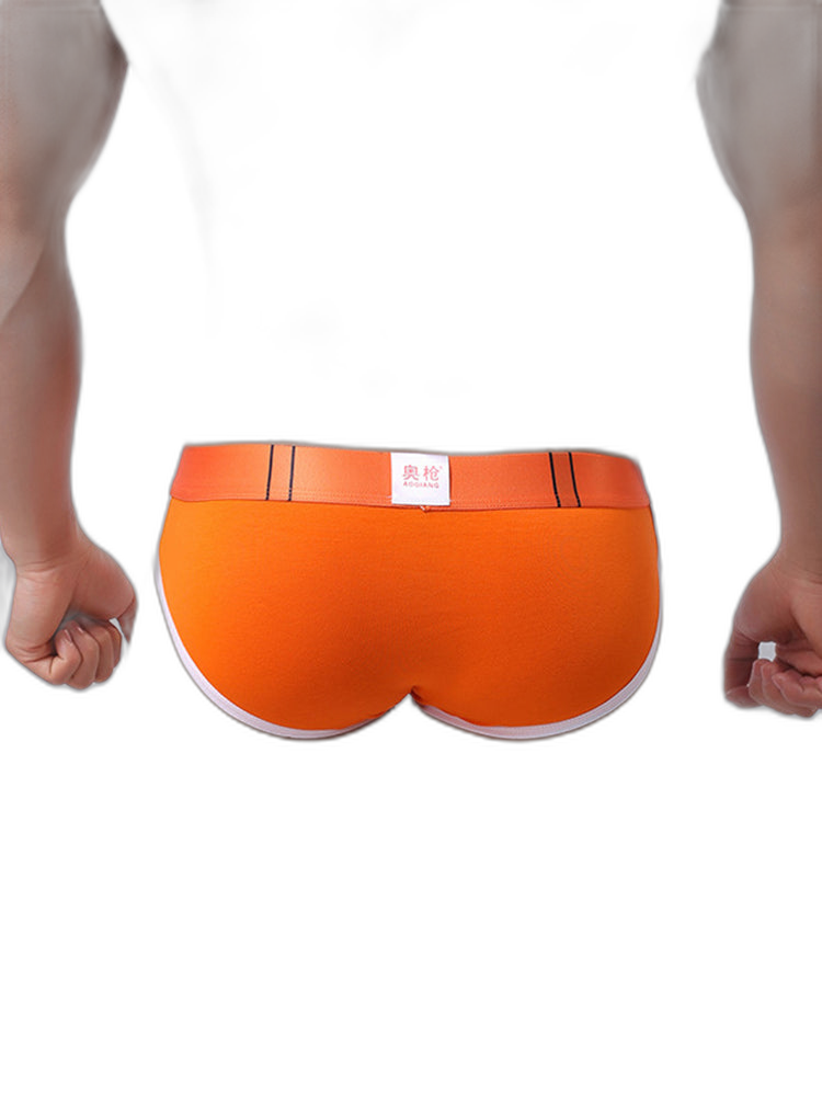 Zipper Belt Printed Cotton Pouch Briefs