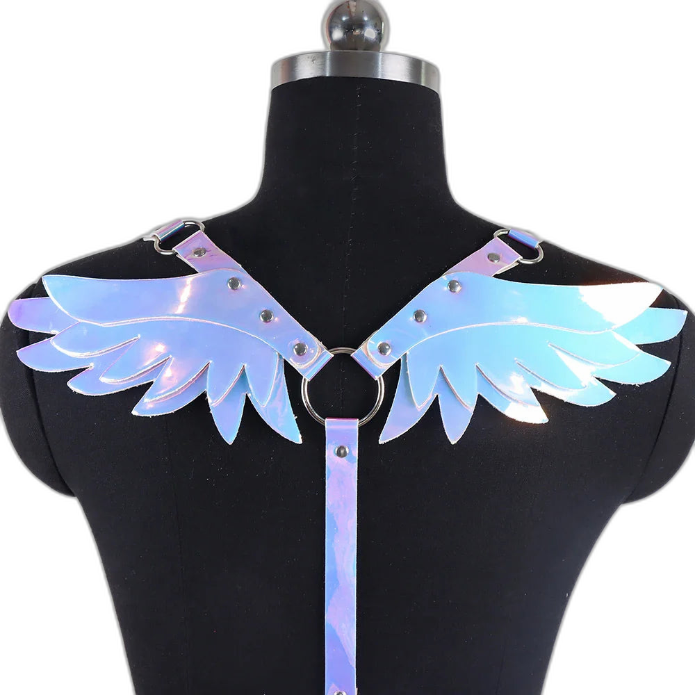 Holo Gothic Angelic Wings Harness