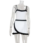 Women's Sexy Strappy Jumpsuit Elegant Strap A-line Skirt Set