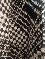 WOMEN'S GEORGE 3/4 JACKET Medium size BLACK AND WHITE