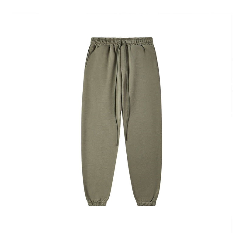 Autumn And Winter Fleece-lined Thick Hooded Solid Color Sweatpants Hoodie