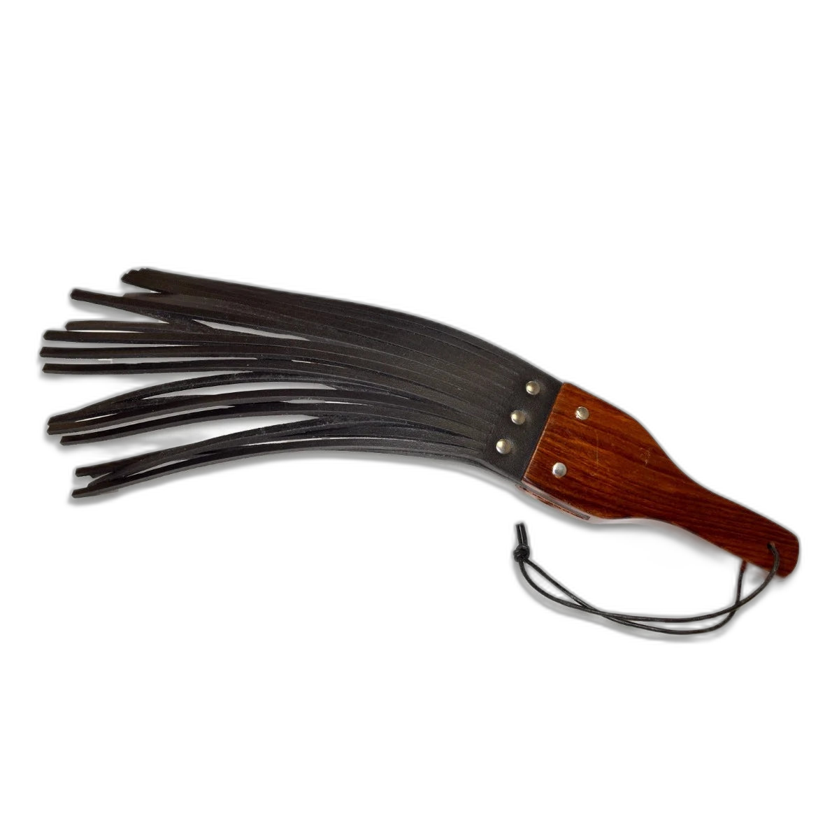Prowler RED Leather & Wood Fringe Paddle