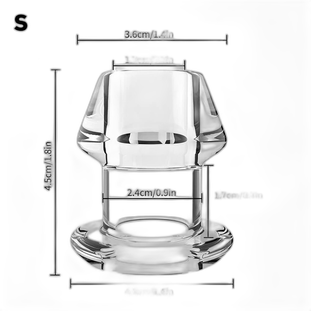 Crystal -  Clear Hollow Butt Plug - 5 Sizes