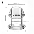 Crystal -  Clear Hollow Butt Plug - 5 Sizes