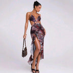Tie-dye Print Separate Swimwear Dress
