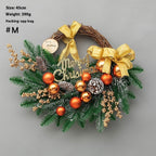 Christmas Decoration Upside Down Christmas Tree Horn Rattan Christmas Wreath