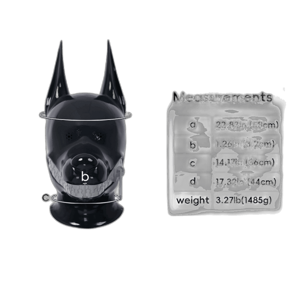 Furrjoi Zipper Dog Hood Black Perforated Eyes