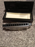 Stainless Steel HARMONICA in Case