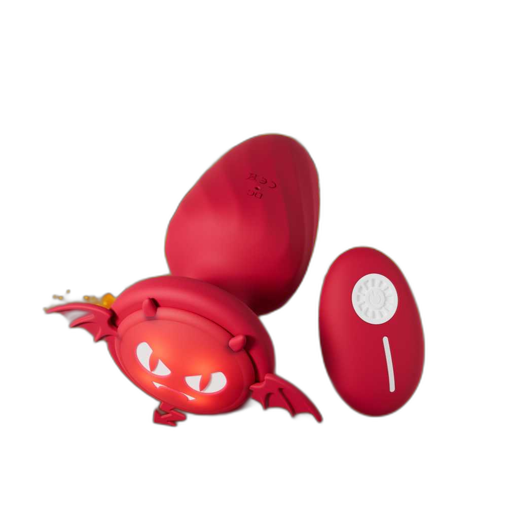 Puck - 12 Frequency Vibrating Butt Plug  - Remote Control Anal Plug - Anal Dilator - Soft Silicone Anal Toy