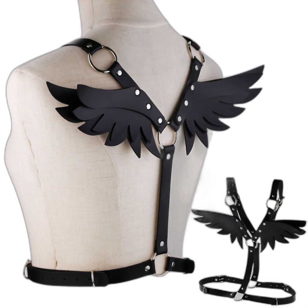 Angel Wings Leather Harness