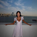 Summer New Arrival Sexy Low-Cut Dress With Bow Decoration