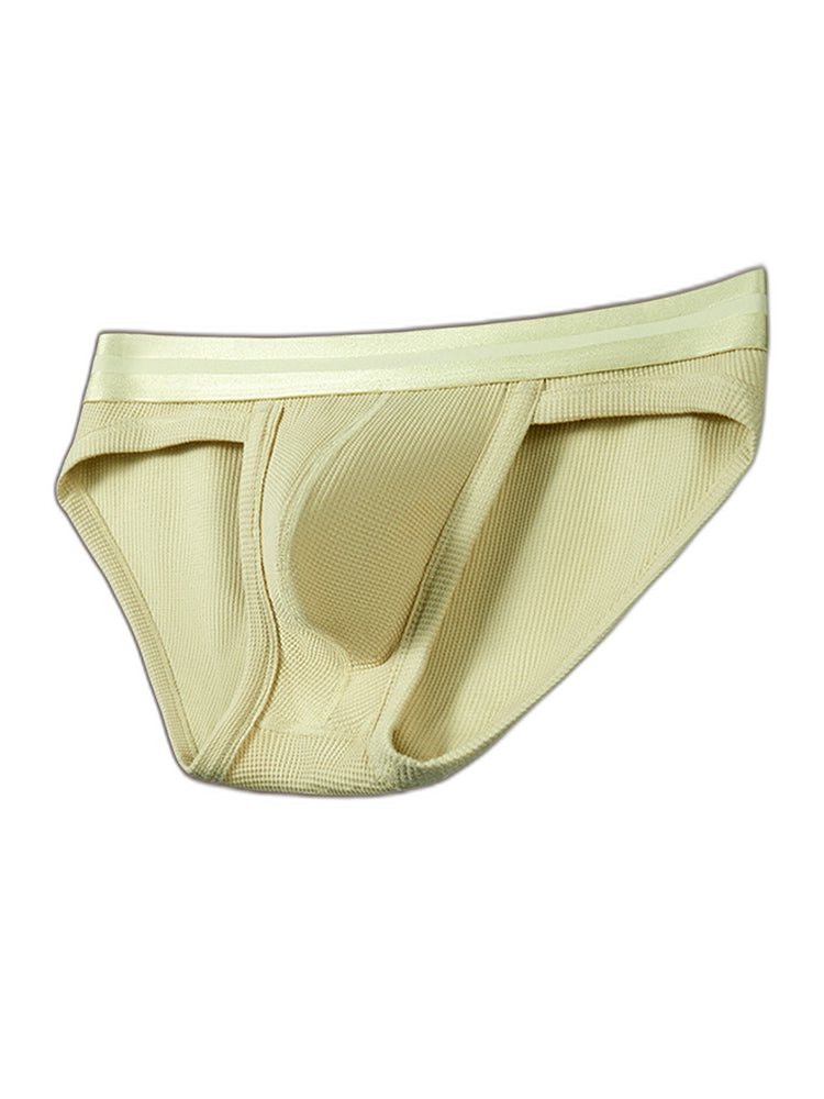 2 Pack Men's Waffle-Knit Cotton Separable Scrotum Support Briefs