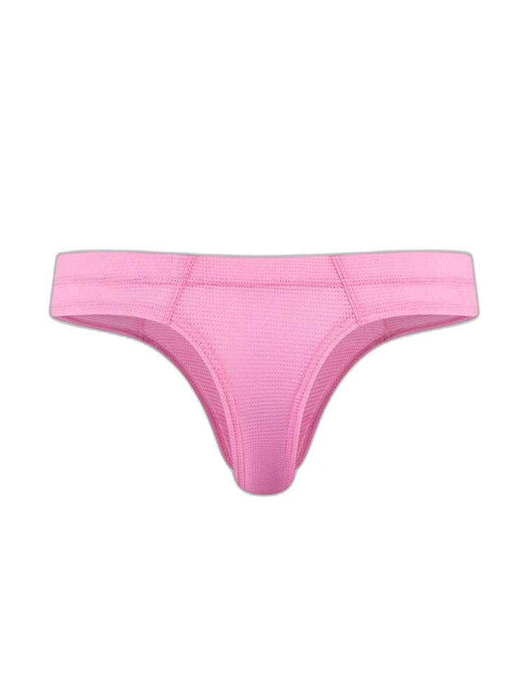Men's Simple Breathable Mesh Pouch Thong & Strings