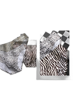 3 Pack ALLMIX Men's 3D Pouch Sexy Leopard Print Ice Silk Briefs