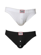 2 Pack Men's Premium Comfortable Fabric Low-Rise U-Shaped Button Fly Briefs