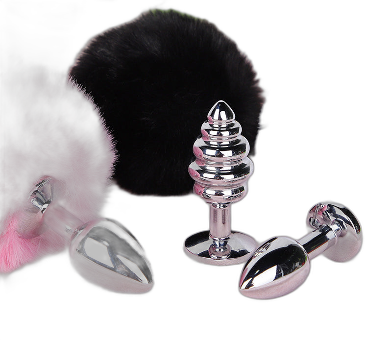 Lola - Bunny Tail Butt Plug - Metal Butt Plug - Anal Sex Toy