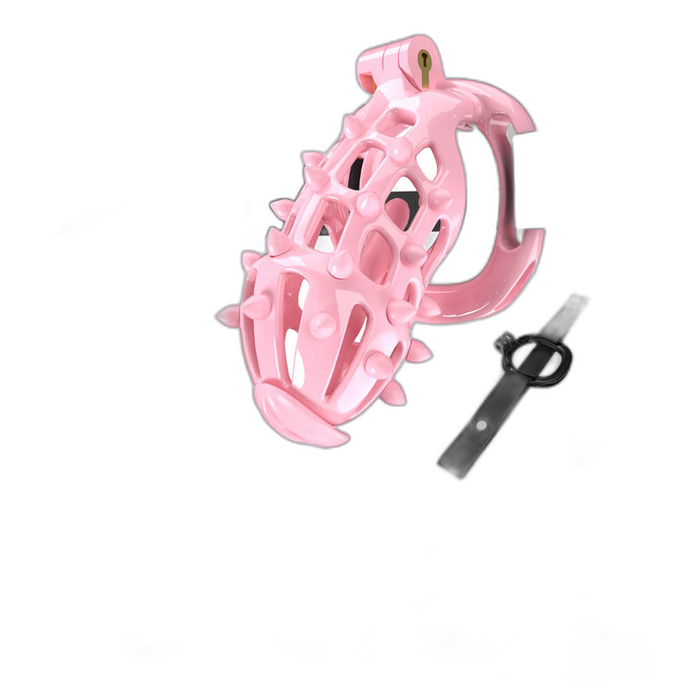 Gorse - Spiked Chastity Cage With Belt and Catheter