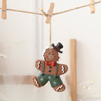 Festive Christmas Ornaments - Handcrafted Resin Gingerbread & Snowman Pendants