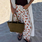Women's Casual Pants With A Unique Lobster Print