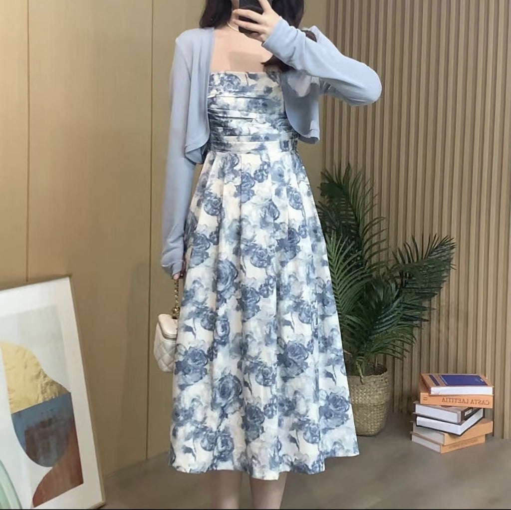 Laid-back Ink-wash Slip Dress