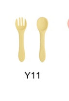 Baby Feeding Set - Silicone Spoon & Fork, Food-Grade BPA-Free