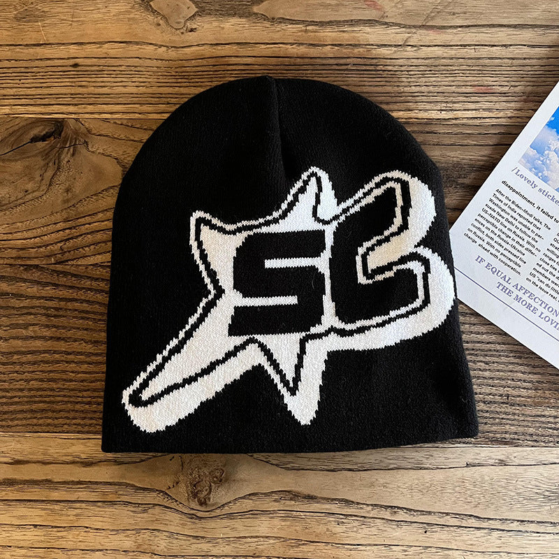 Knitted Hats Hip-hop Style Letter Caps Warm Outdoor Wear
