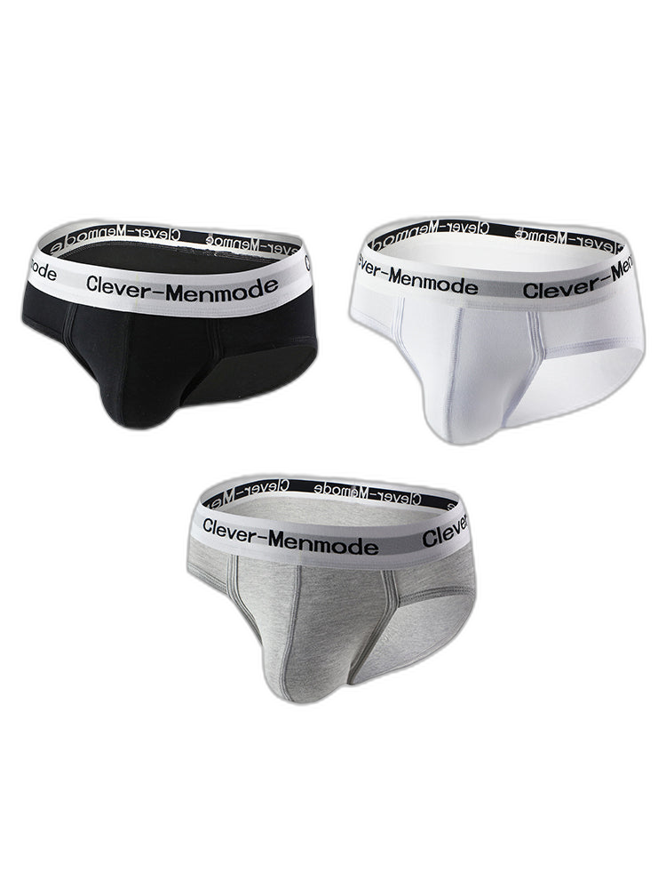 3 Pack Men's Supportive Fit High-Stretch Ultra-Soft Cotton Classic Briefs