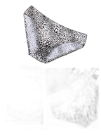 3 Pack ALLMIX Men's 3D Pouch Sexy Leopard Print Ice Silk Briefs