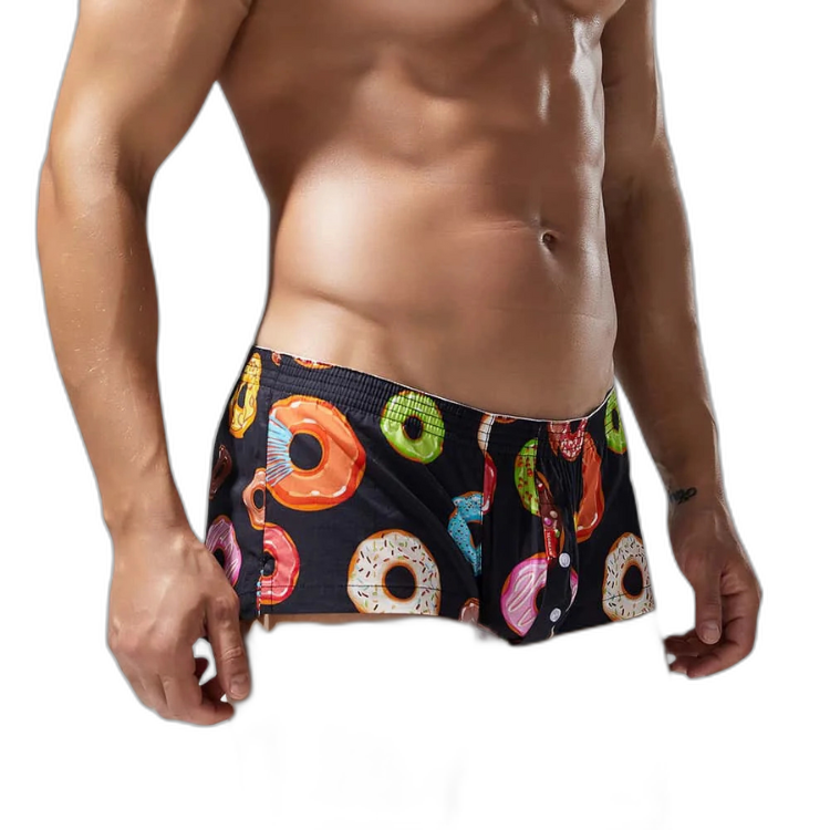 SEOBEAN Playful Donut Cotton Boxers