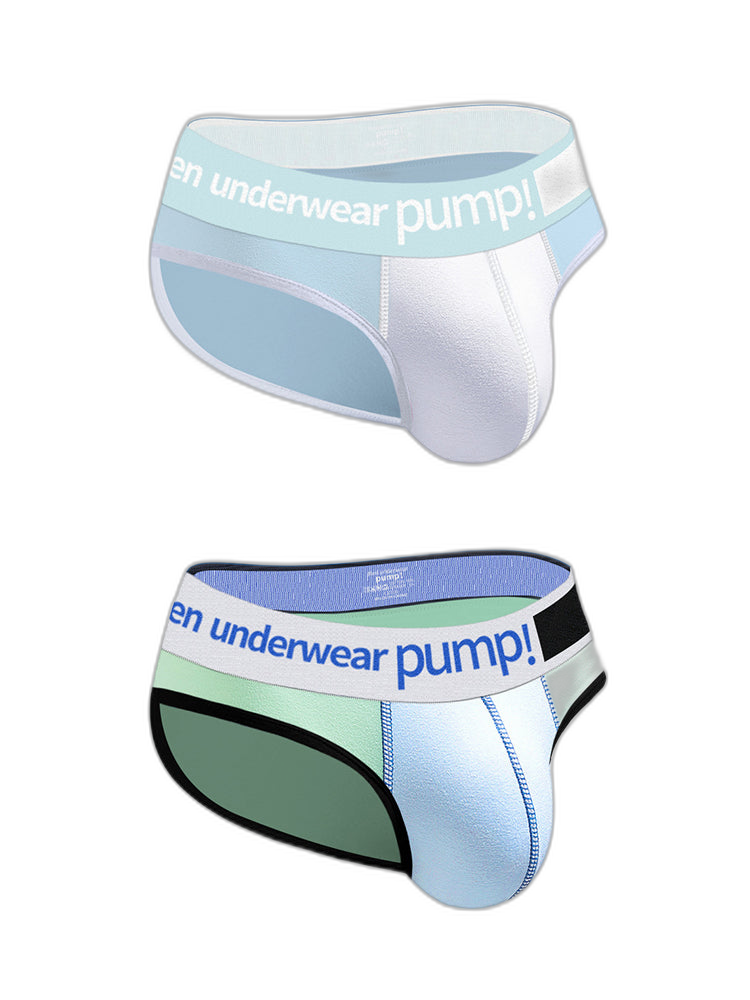 2 Pack Men's Middle-Rise Cotton Sexy Briefs