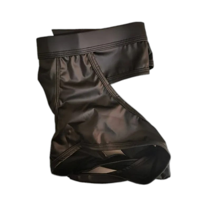 Open-Back Leather Boxer Briefs
