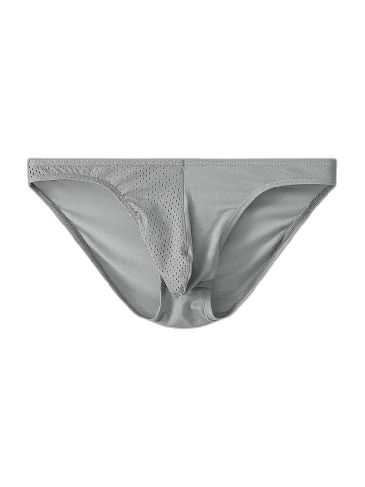 3 Pack Men's Mesh Sexy Low Waist Big Pouch Briefs