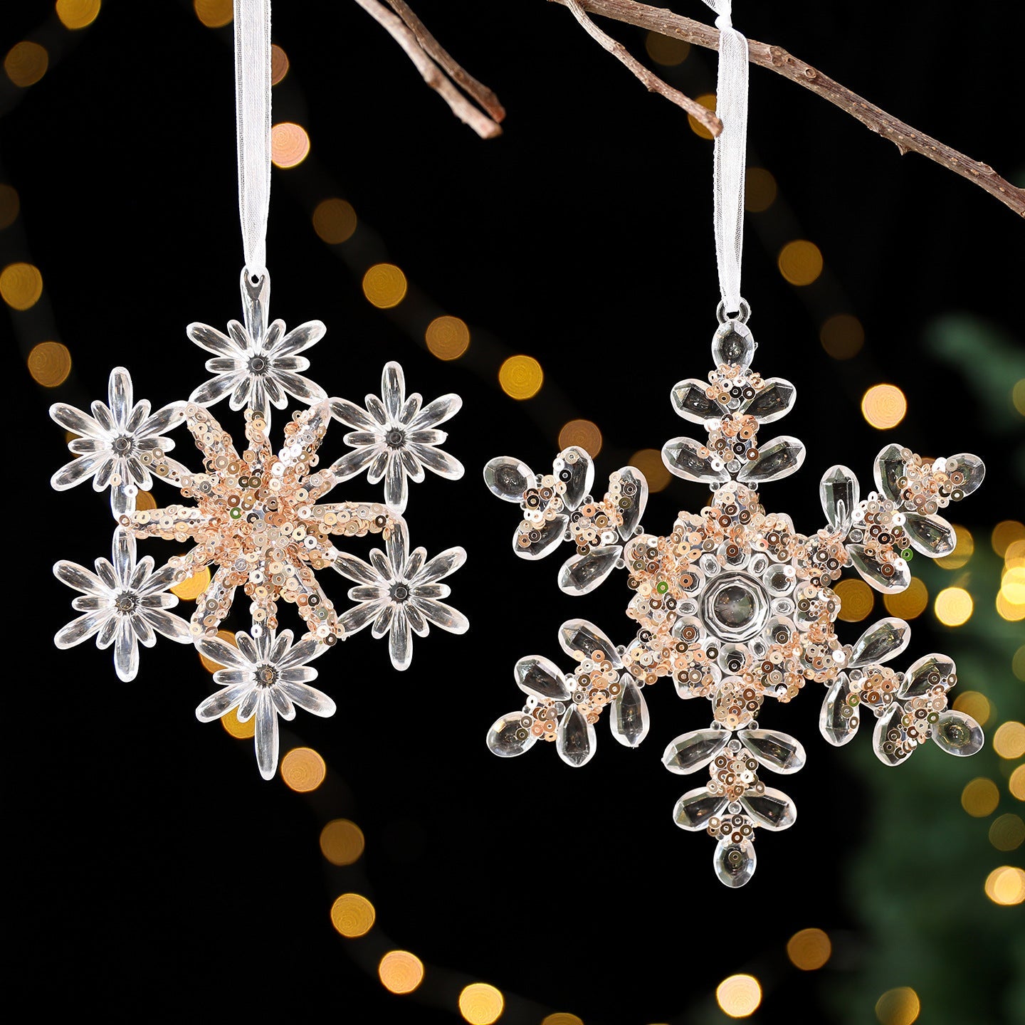 Christmas Decorations Sequined Acrylic Pendant