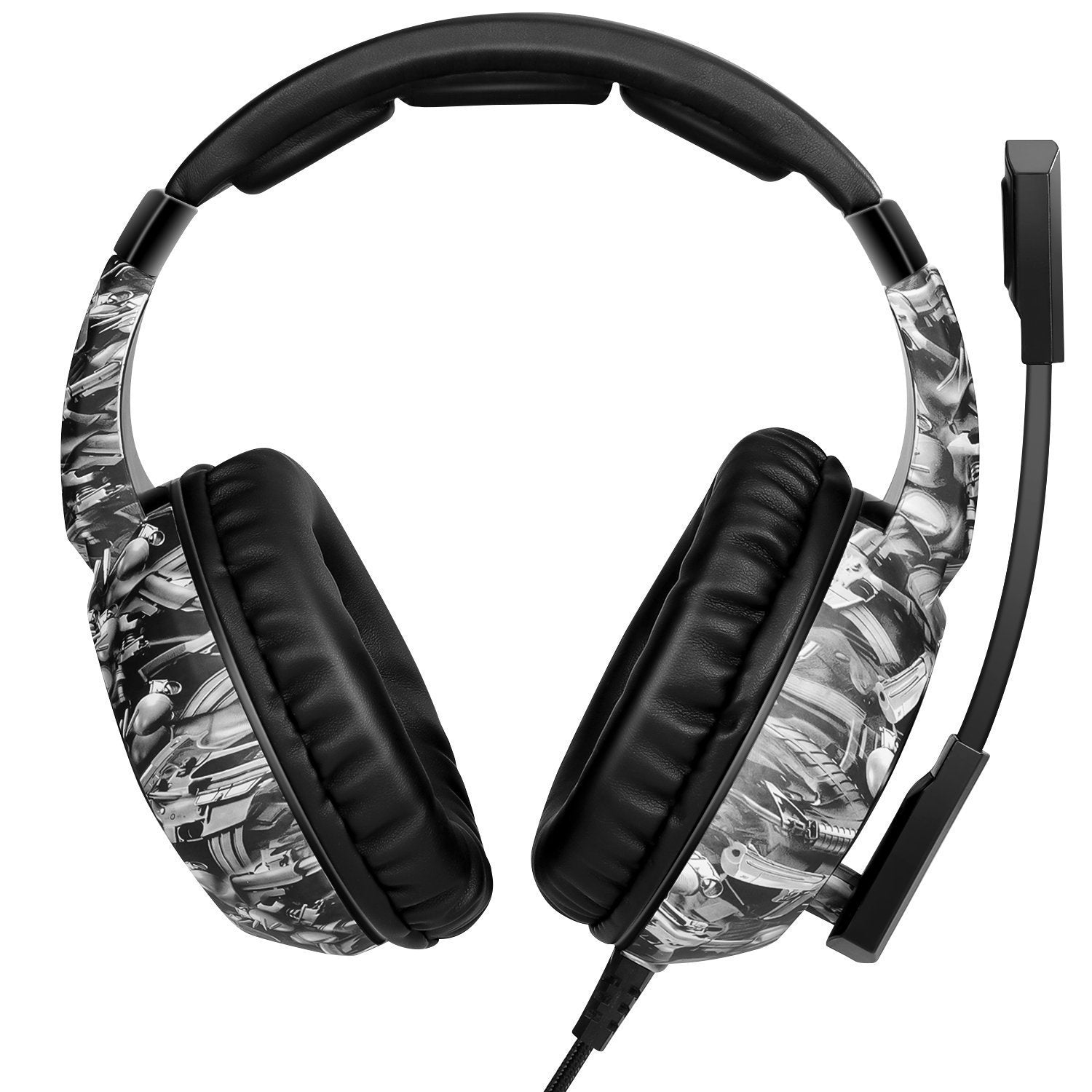 RGB Gaming Headset with Noise Cancelling Mic - Xbox One, PS4, PC Compatible Headphones