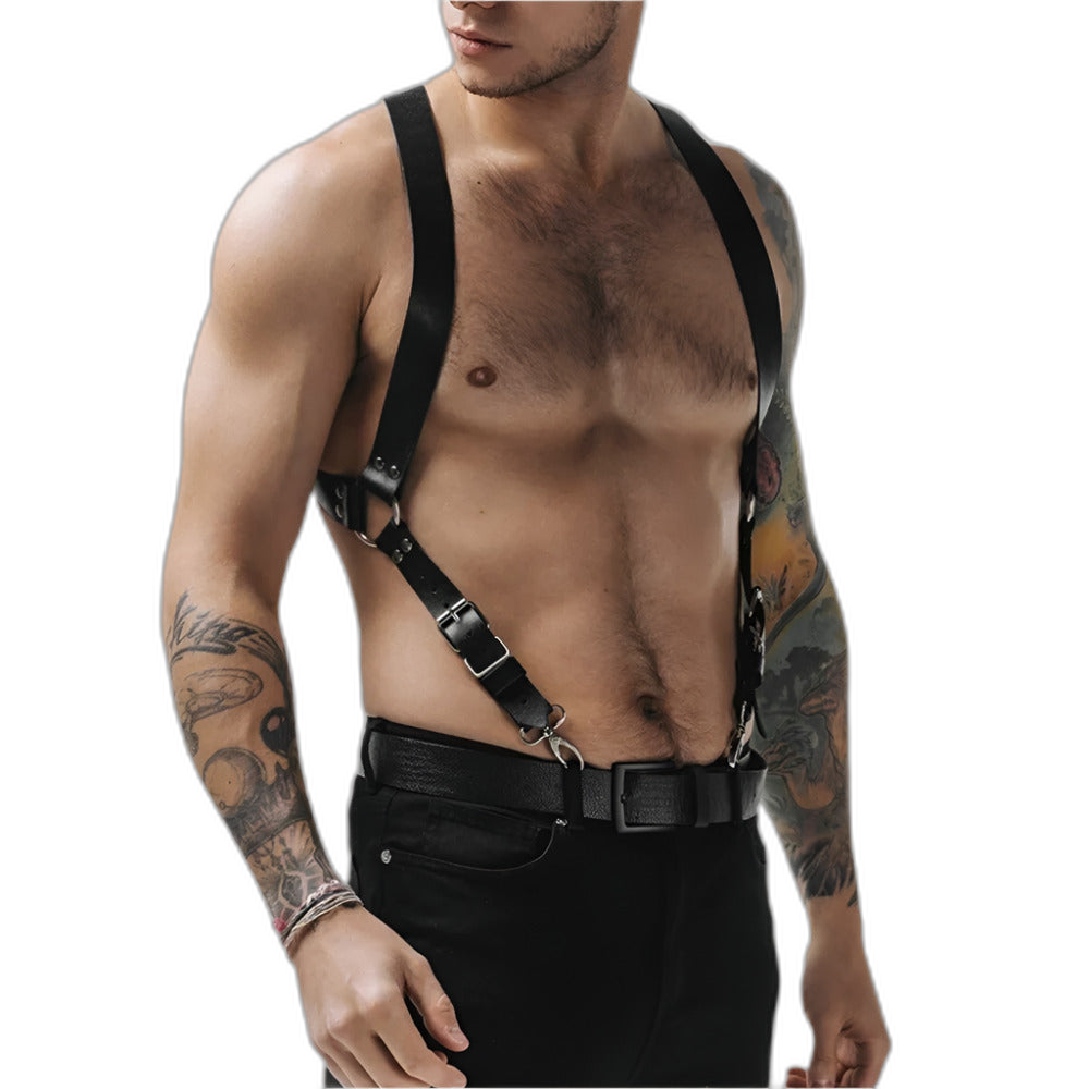 Adjustable Suspender Leather Harness