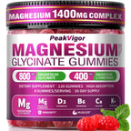 5-in-1 Magnesium Glycinate Gummies - 1400mg Complex, 120 Gummies | Organic, Non-GMO, Third-Party Tested