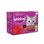 4 x Whiskas Cat 1+ Pouch Gravy Meaty Meals 12 Pack - 12X85Gm