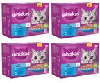 4 x Whiskas Cat 7+ Pouch Jelly Fish Favourites 12 Pack - 12X85Gm