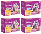 4 x Whiskas Kitten Pouch Jelly Poultry Feasts 12 Pack - 12X85Gm
