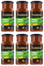 6 x Sharwoods Green Mango Chutney 360G