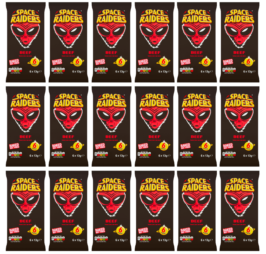 18 x Kp Space Raiders Beef 6Pk 6X13Gm