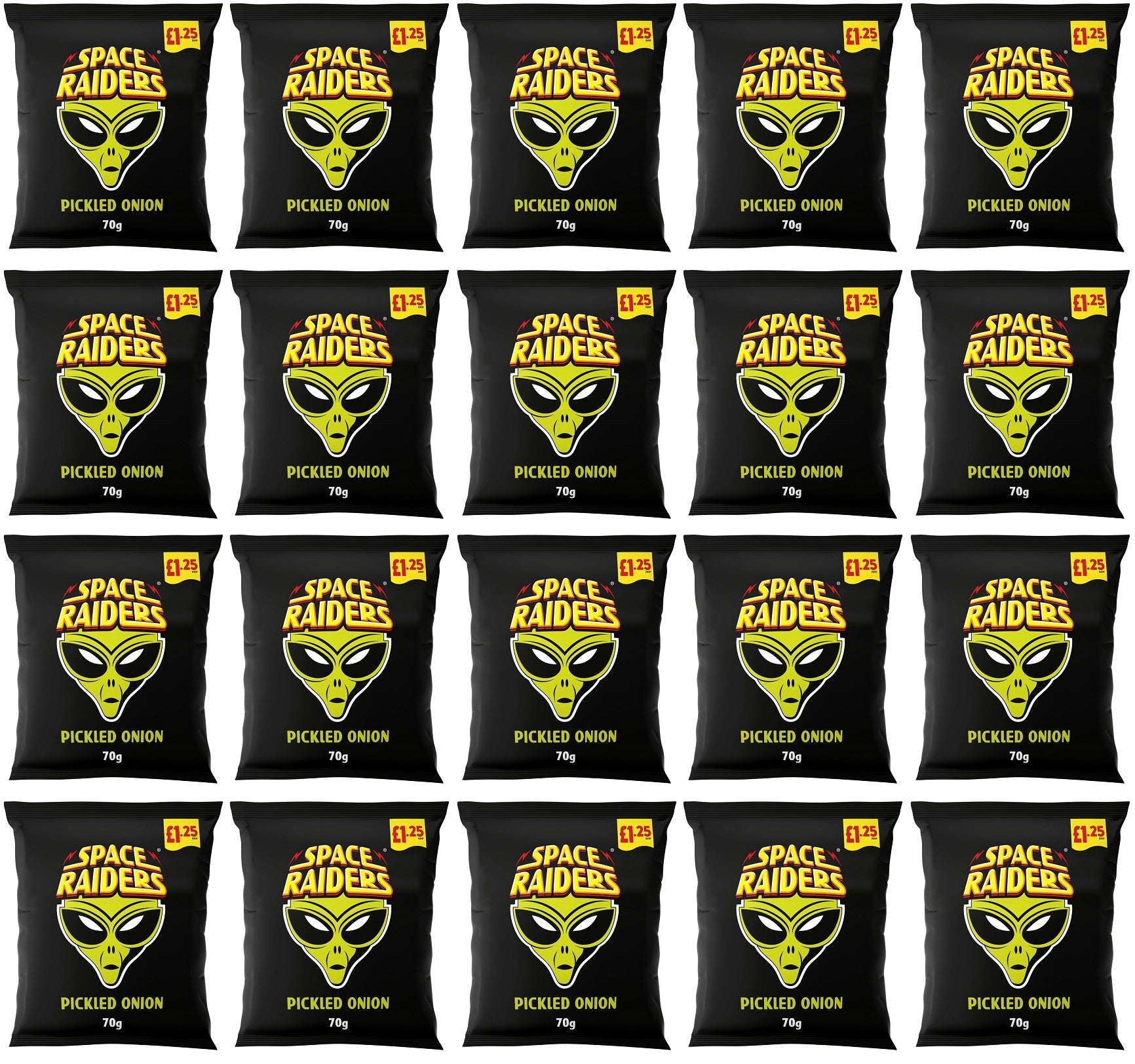 20 x Kp Space Raiders Pickled Onion - 70GM