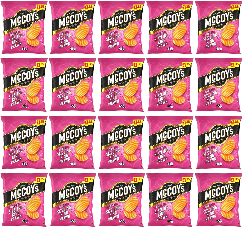 20 x Mccoys Sizzling King Prawn - 65GM