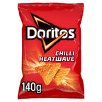 12 x Doritos Chilli Heatwave Tortilla Chips Sharing Bag Crisps 140G
