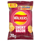 18 x Walkers Smoky Bacon - 70GM