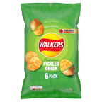 12 x Walkers Pickled Onion 6Pk 6X25Gm